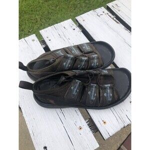 ORVIS Gray Nylon and Leather Fisherman Sport Sandals Women's 9 Outdoor